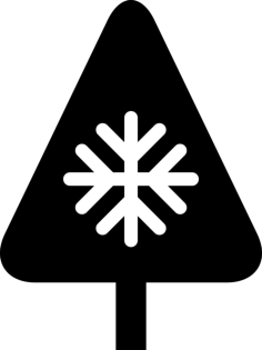 Christmas Tree With A Snowflake Craft Design Svg File, Free Vectors File
